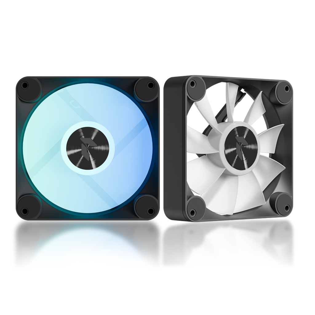 Black RGB 120mm PC case fans 3 pack