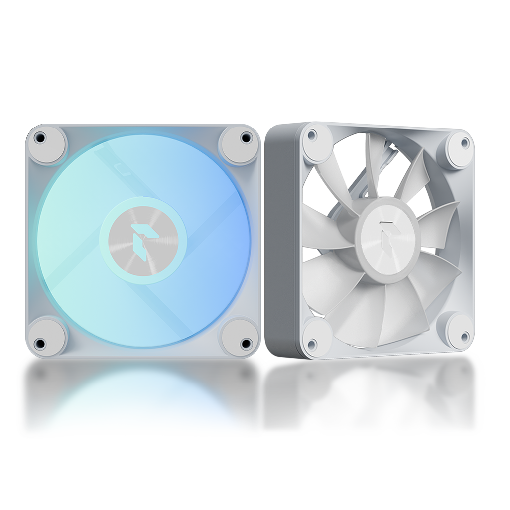 White RGB 120mm PC case fans 3 pack