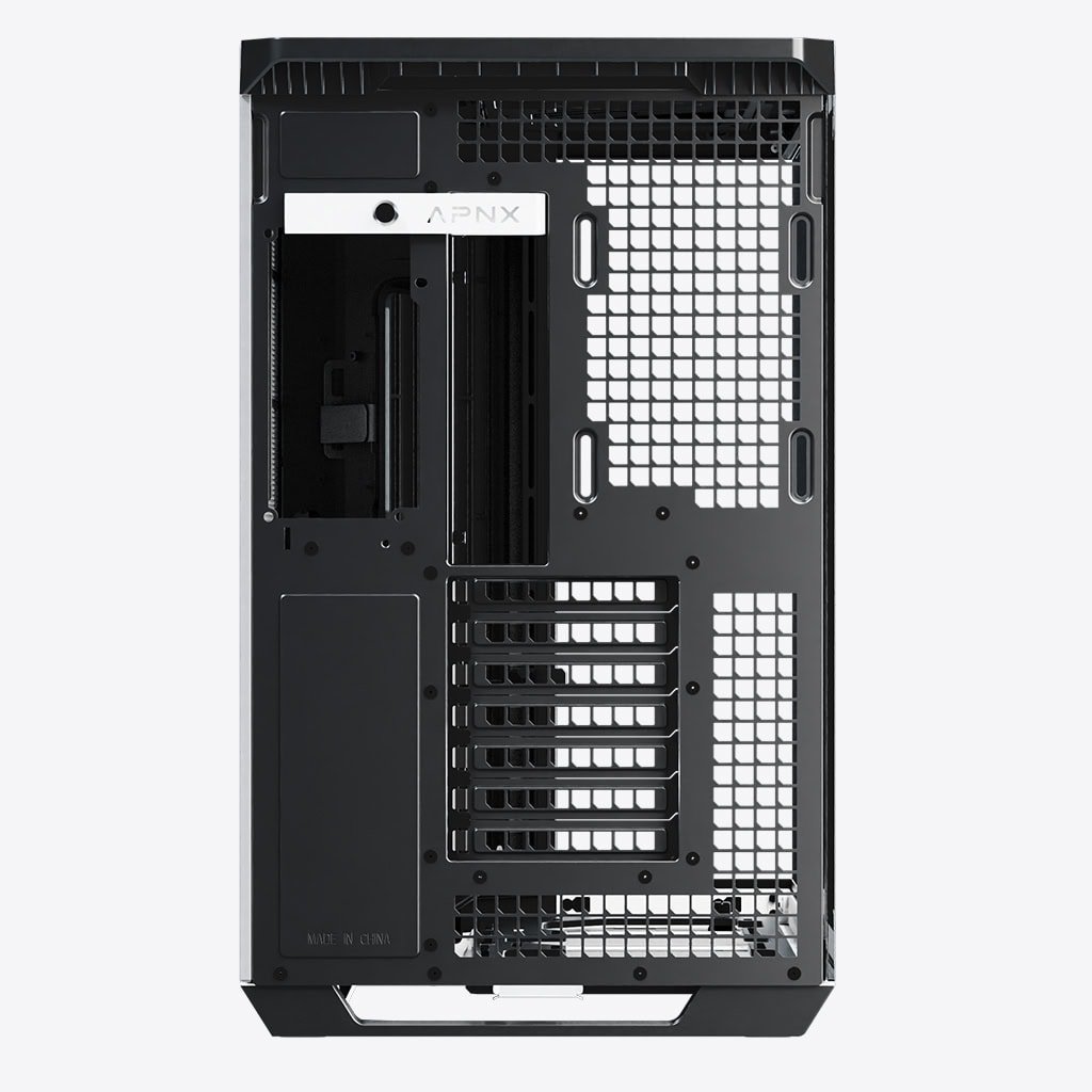 APNX V1 Black White PC Case Mid Tower Glass Edition - Image 4
