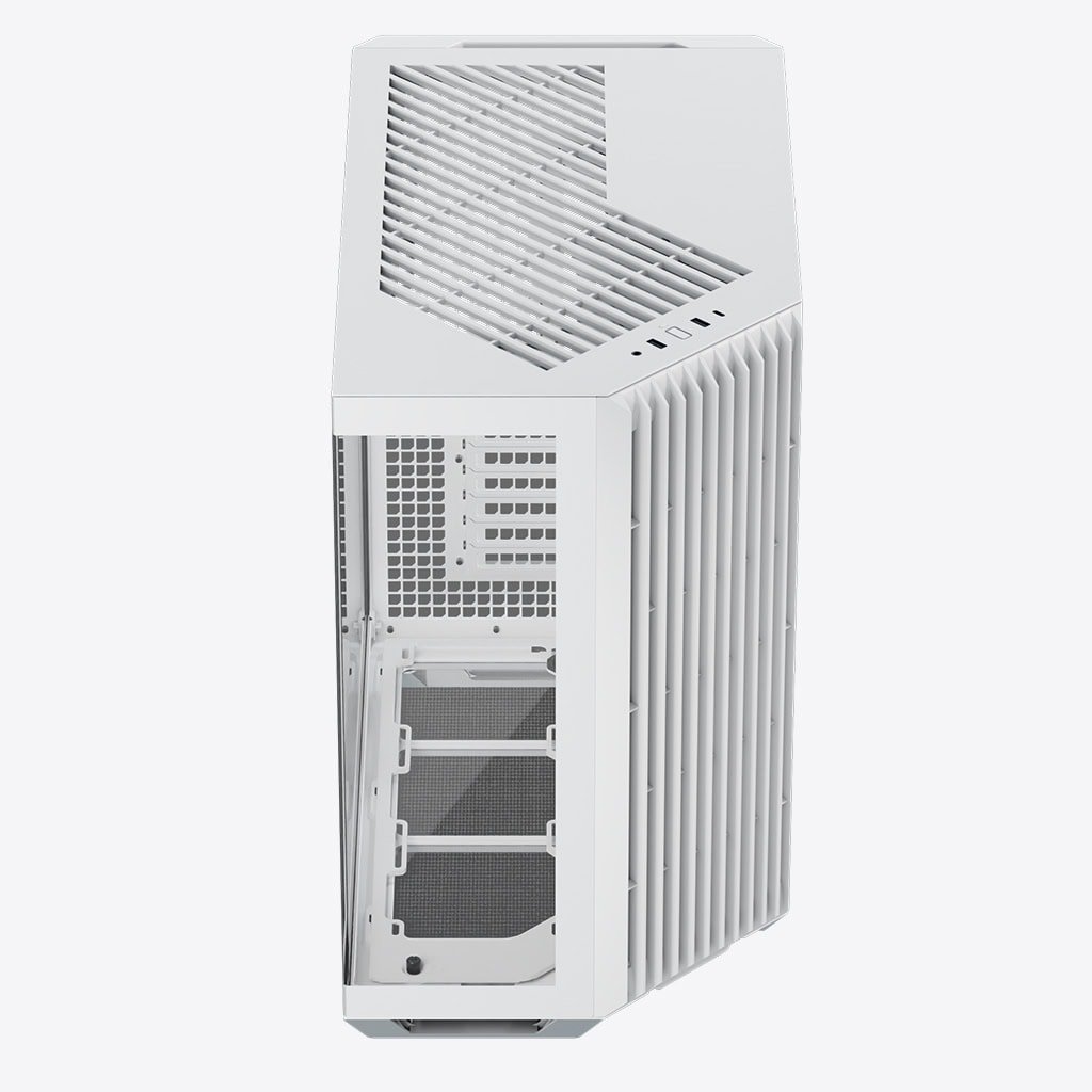 APNX V1 Mid Tower Glass PC Case White Dual Chamber - Image 3
