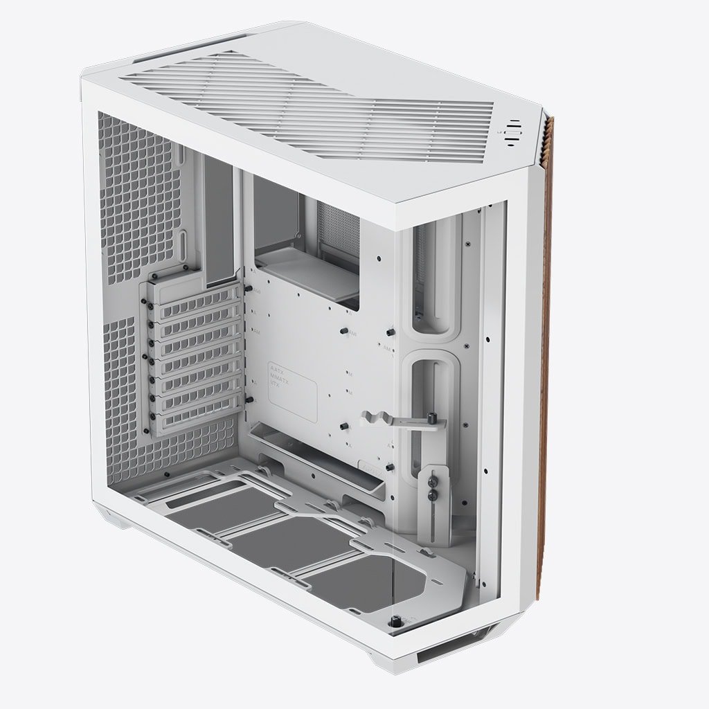APNX V1 White Wood PC Case Mid Tower Glass Edition - Image 3