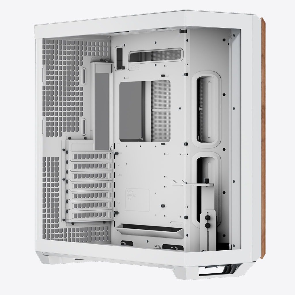 APNX V1 White Wood PC Case Mid Tower Glass Edition - Image 4